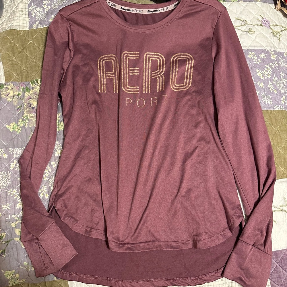 Aeropostale Sports Long Sleeve Shirt Size Large